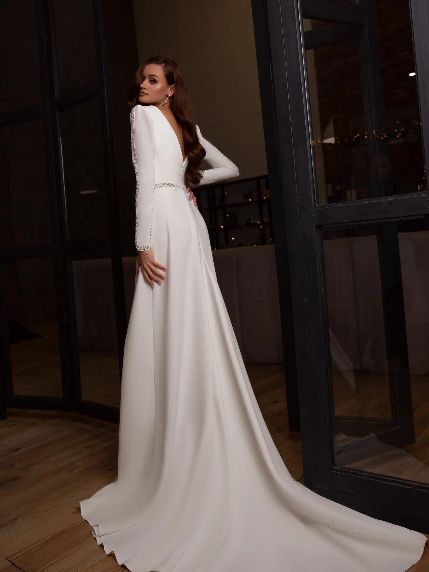 Vestido de novia Astrid, silueta corte a, en blanco